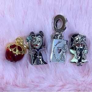 925 Sterling Silver Disney Villians Full Collection Charm Bundle Set